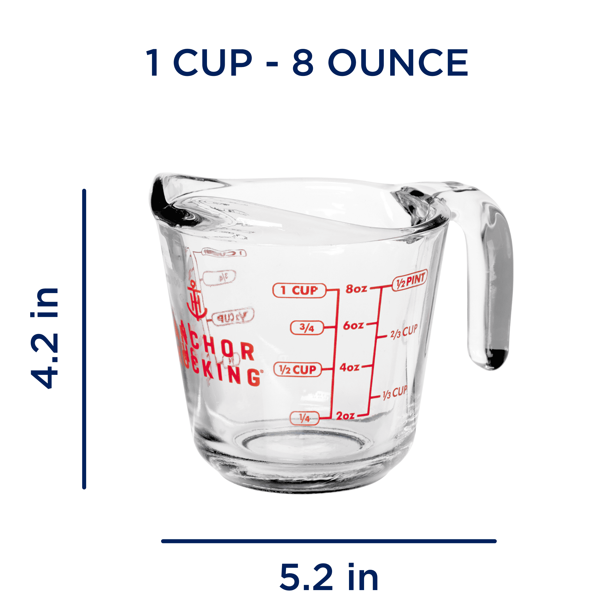 1-Cup Glass Measuring Cup by Anchor Hocking