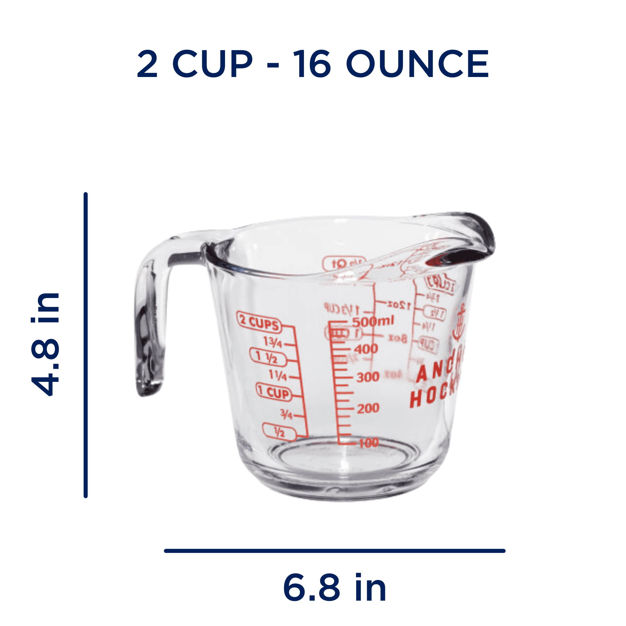 2-Cup Glass Measuring Cup by Anchor Hocking