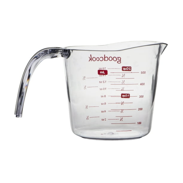 GoodCook PROfreshionals 500 mL (2-Cup) Clear/Purple Plastic Measuring Cup