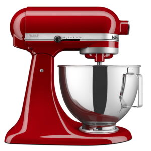 KitchenAid Deluxe 4.5 Stand Mixer in Empire Pink with Flat Beater, Dough Hook, and Whisk