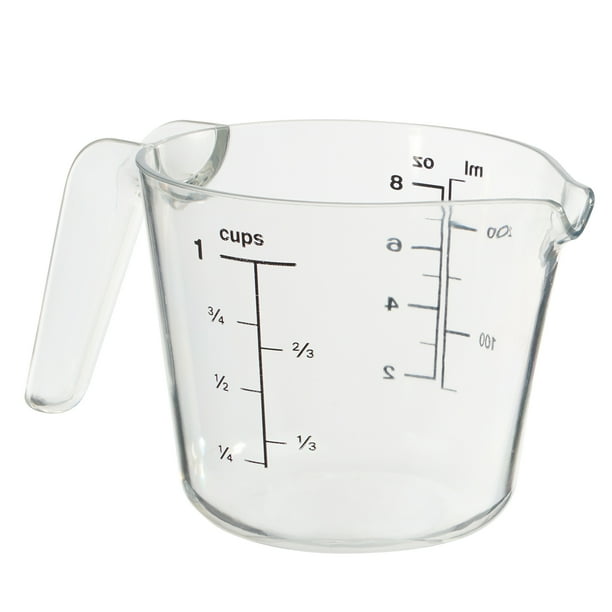 Mainstays Clear Plastic Measuring Cup - 1 Cup Capability